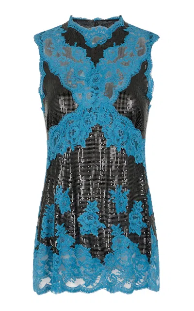 Rabanne Lace-detailed Top In Black