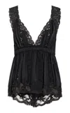Rabanne Lace-detailed Top In Black