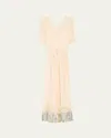 Rabanne Lace Inlay Sleeveless V-neck Midi Dress