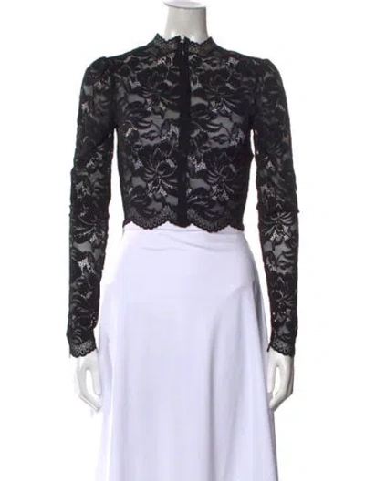 Pre-owned Rabanne Lace Lace Pattern Top In Black