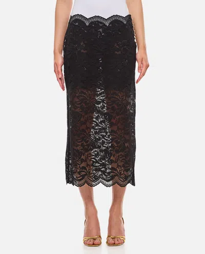 RABANNE LACE LONG MIDI SKIRT