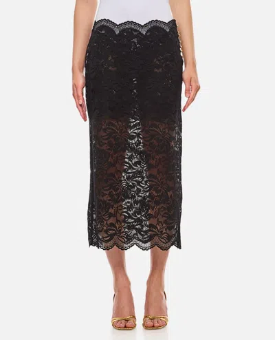 RABANNE LACE LONG MIDI SKIRT