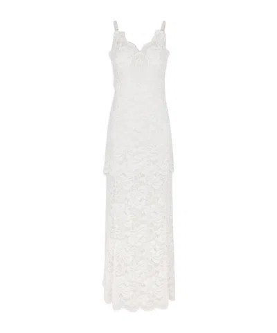 RABANNE PACO RABANNE LACE DETAILED SLEEVELESS MAXI DRESS