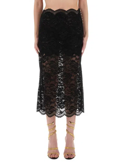 RABANNE LACE MIDI SKIRT