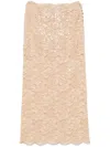 Rabanne Lace Midi Skirt In Neutrals