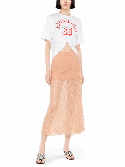 Rabanne Lace Midi Skirt In Multi
