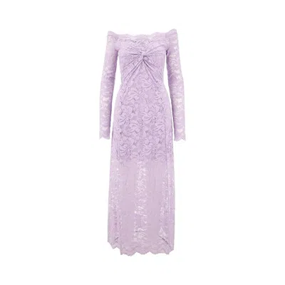 RABANNE LACE OFF-THE-SHOULDER DRESS