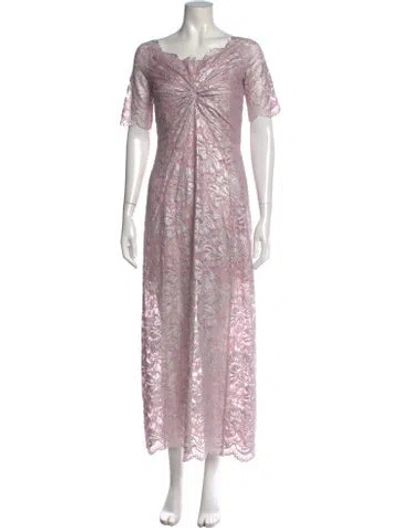 Pre-owned Rabanne Lace Pattern Long Dress In Multi