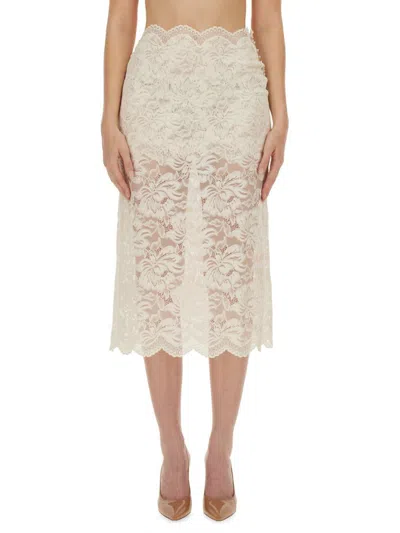 Rabanne Lace Skirt In White