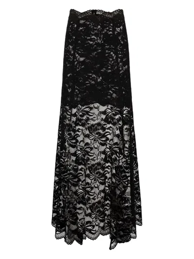 Rabanne Jupe Lace Maxi Skirt In Black