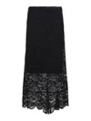Rabanne Split-hem Lace Midi Skirt In Negro