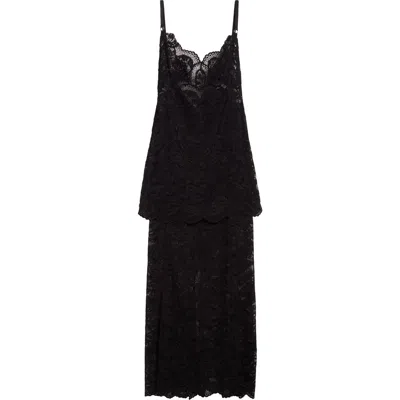 Rabanne Lace Slipdress In Black