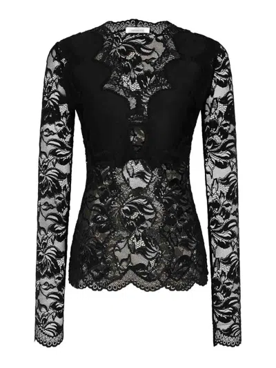 Rabanne Lace Sweater In Black