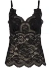 Rabanne Lace Tank Top In Black