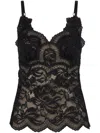 Rabanne Lace Tank Top In Black