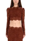 Rabanne Lace Top In Brown