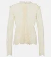 Rabanne Lace Long-sleeve Top In White
