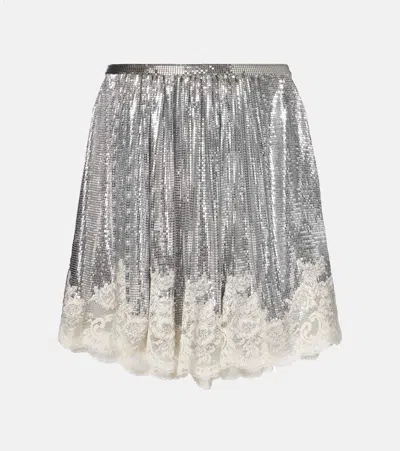 RABANNE LACE-TRIMMED MINISKIRT