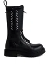Rabanne Lace-up Platform Boots In Black