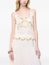 Rabanne Lace-embroidered Top In Multi