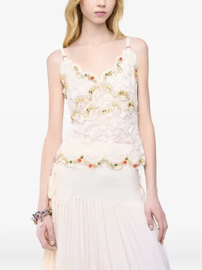 Rabanne Lace-embroidered Top In Multi