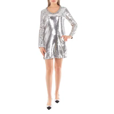 Rabanne Ladies Grey Paillette Mini Dress