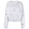 Rabanne Ladies Grey Stud-detail Organic Cotton Sweatshirt In Grey