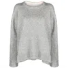 Rabanne Ladies Light Silver Metallic Tinsel-finish Jumper In Silver Tone