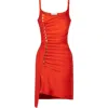 Rabanne Ladies Paprika Draped-panel Sleeveless Dress