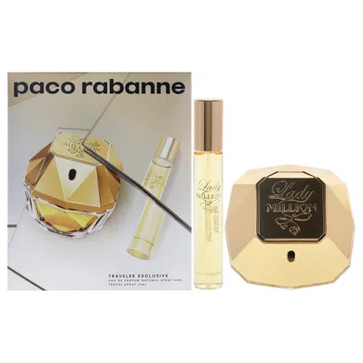 Rabanne Lady Million By Paco  For Women - 2 Pc Gift Set 2.7oz Edp Spray, 0.68oz Edp Travel Spray In Multi