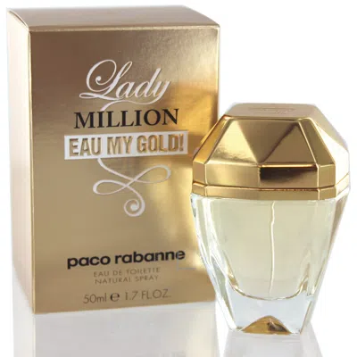 Rabanne Lady Million Eau My Gold/paco  Edt Spray 1.7 oz (50 Ml) (w) In Purple/orange/gold Tone