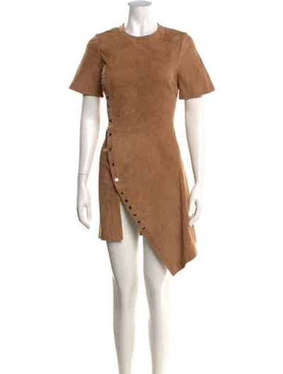 Pre-owned Rabanne Lambskin Mini Dress In Neutrals