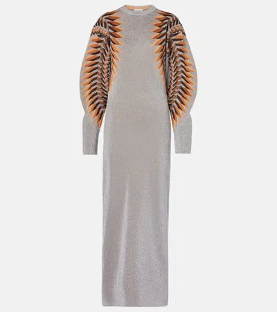RABANNE LAMÉ JACQUARD MAXI DRESS