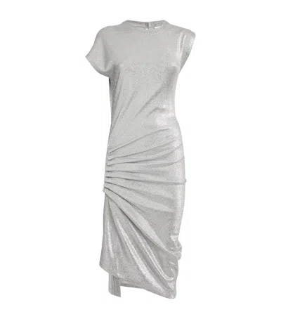 Rabanne Dress With Drape In Silver