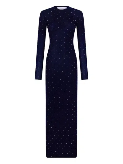 RABANNE LANGÄRMELIGES ABENDKLEID MIT PERLEN
