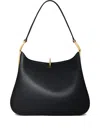 Rabanne Large Ring Shoulder Bag In Black