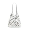 Rabanne Large Sequinned Shoulder Bag In White