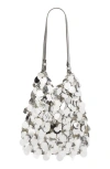 Rabanne Large Sparkle Discs Shoulder Bag In P040 Silver