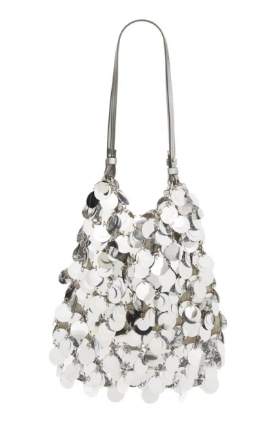 Rabanne Large Sparkle Discs Shoulder Bag In Silver