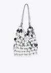 Rabanne Large Sparkle Discs Shoulder Bag In Silver