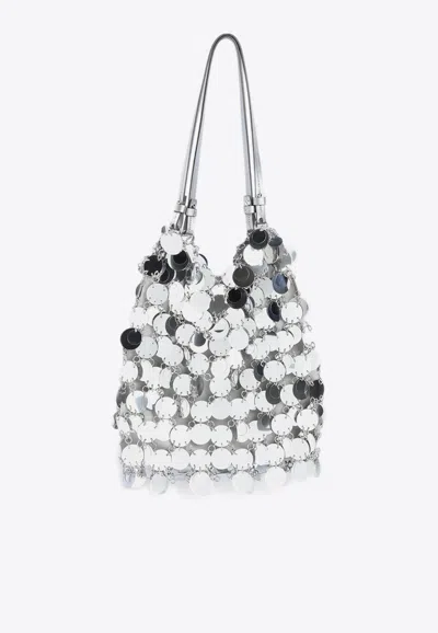 Rabanne Large Sparkle Discs Shoulder Bag In Grey