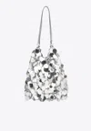 Rabanne Large Sparkle Discs Shoulder Bag In Silver