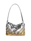 Rabanne Leather Bag. In Metallic