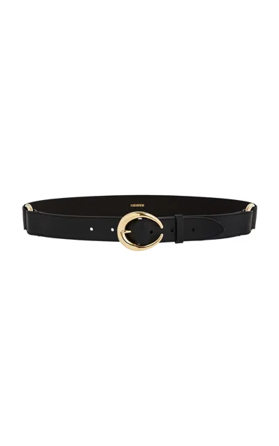 Rabanne Leather Belt In Black