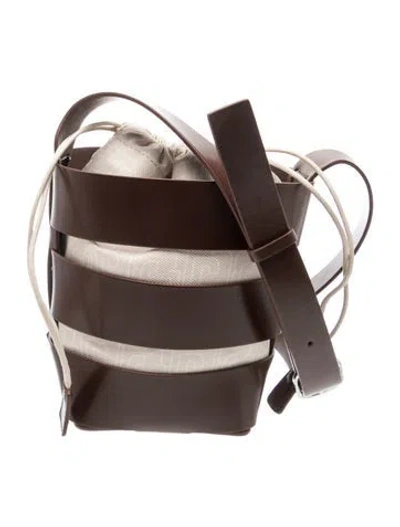 Pre-owned Rabanne Leather Bucket Bag In Brown