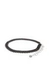 Rabanne Leather-chain Belt In Black