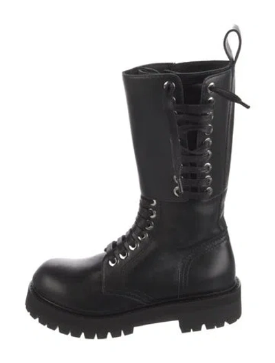 Pre-owned Rabanne Leather Lace-up Boots In Black