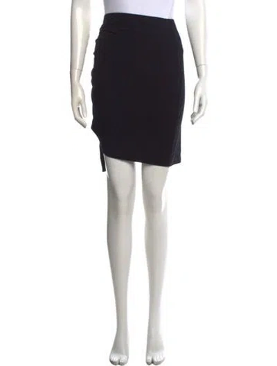 Pre-owned Rabanne Leather Mini Skirt In Black