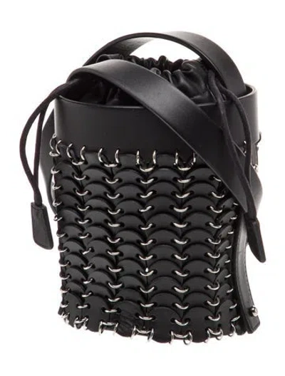 Pre-owned Rabanne Leather Shoulder Bag In Black