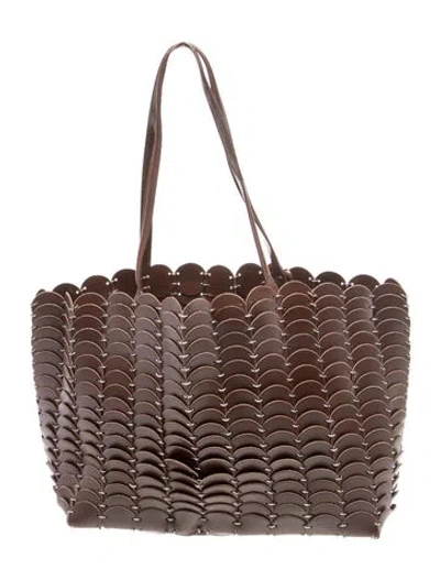 Pre-owned Rabanne Leather Shoulder Bag In Brown